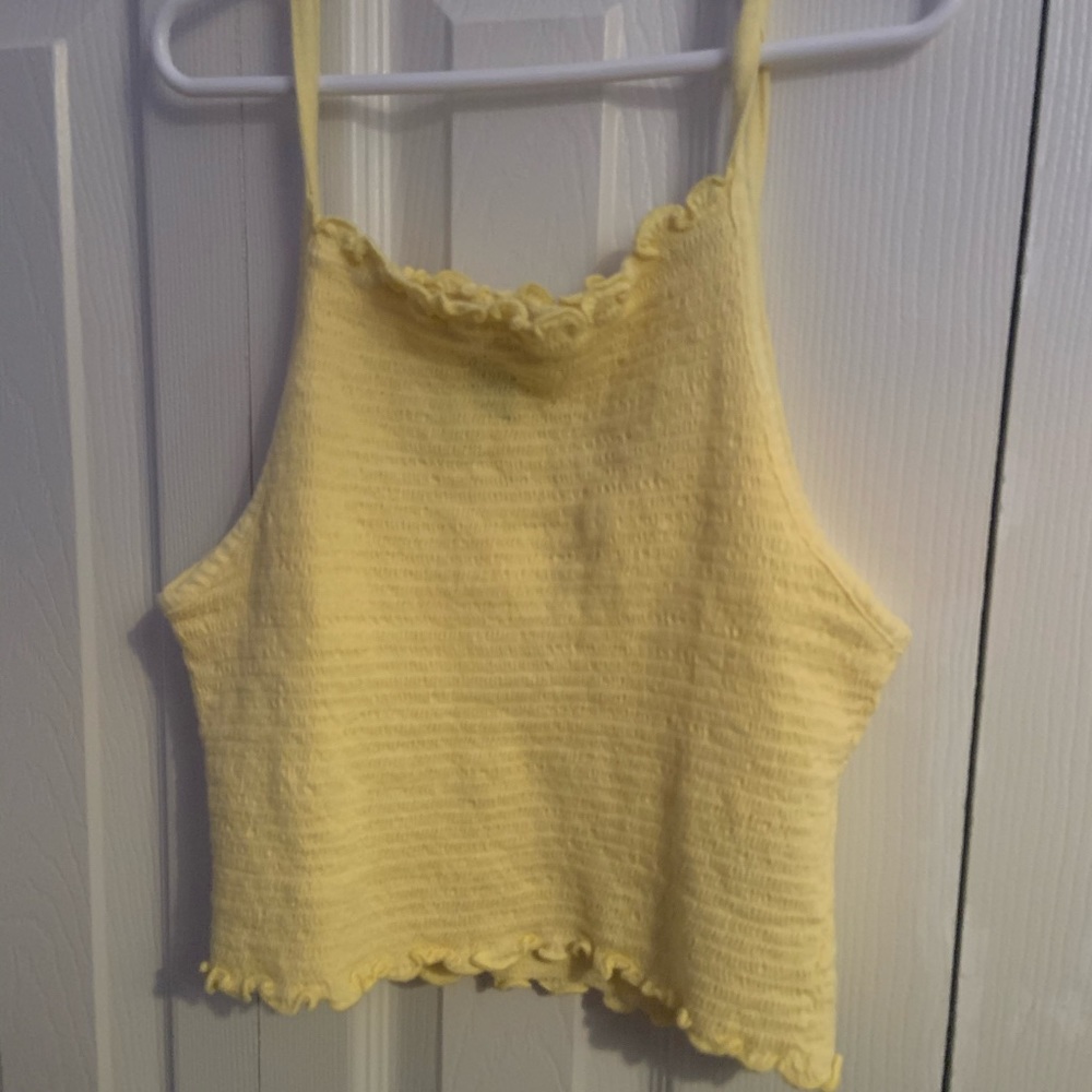 Yellow high neck tank